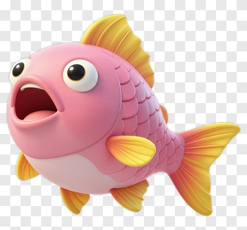 Cartoon Pink Fish PNG