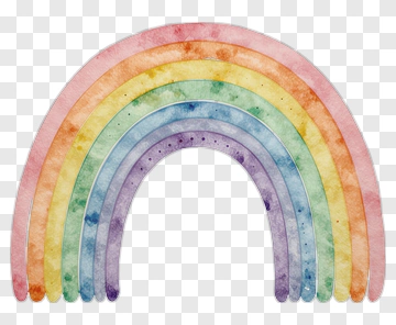 Colorful Watercolor Rainbow PNG