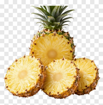 Pineapple With Slices PNG