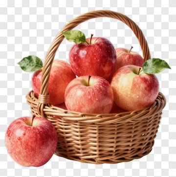 Basket Of Red Apples PNG
