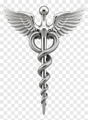 Caduceus Symbol With Wings PNG
