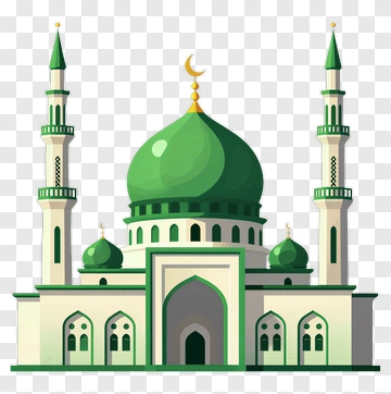 Green Mosque With Minarets PNG