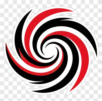 Spiral Design In Red, Black, And White PNG