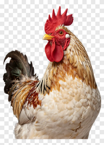 Realistic Chicken Portrait PNG
