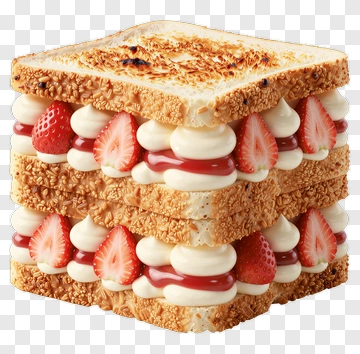 Strawberry Cream Sandwich PNG