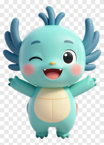 Kawaii Cartoon Character Winking And Smiling PNG
