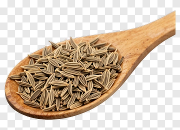 Cumin Seeds In A Wooden Spoon PNG