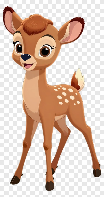 Cartoon Deer Character PNG
