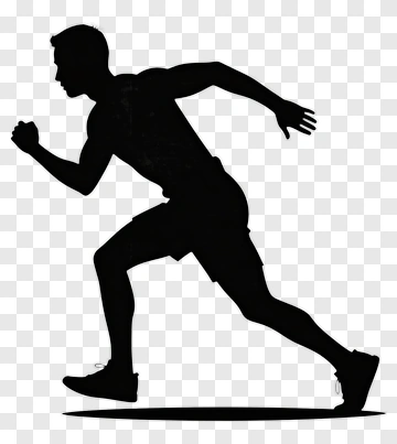 Running Silhouette Of A Man PNG