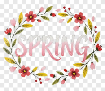 Spring Floral Wreath PNG