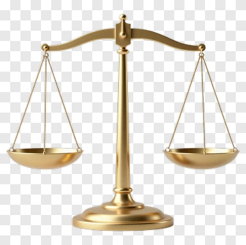 Golden Balance Scale PNG