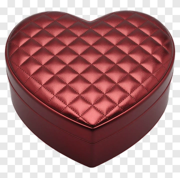 Red Heart-Shaped Gift Box PNG