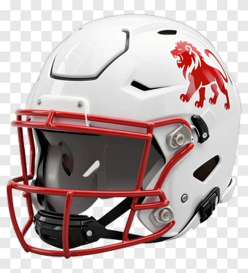Football Helmet With Lion Design PNG