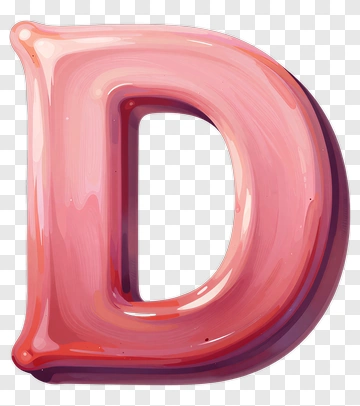 3D Pink Letter D PNG