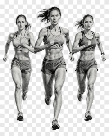 Athlete Running In A Dynamic Pose PNG