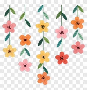 Colorful Flower Garland PNG