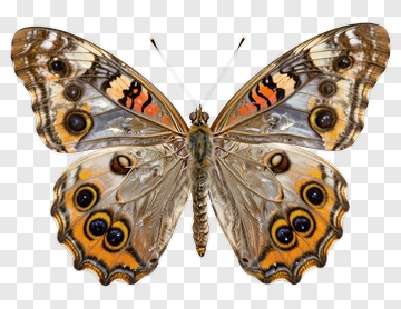 Butterfly With Colorful Patterns PNG