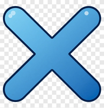 Blue Cartoon Cross Shape PNG