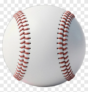 Baseball With Red Stitching PNG