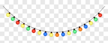Colorful String Of Festive Lights PNG
