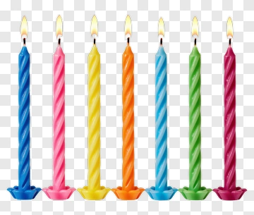 Colorful Birthday Candles PNG