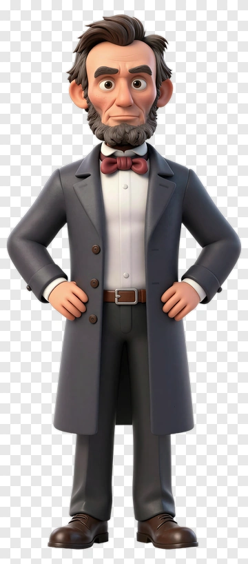 Cartoon Abraham Lincoln Character PNG