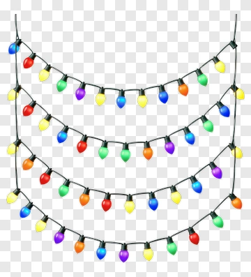 Colorful String Lights PNG