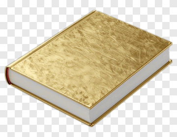 Gold Book With Decorative Cover PNG