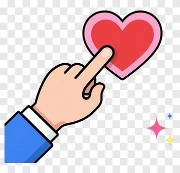 Hand Touching A Heart Icon PNG