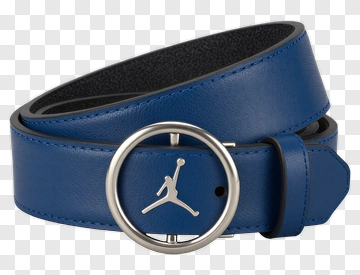 Blue Leather Belt With Jordan Logo PNG