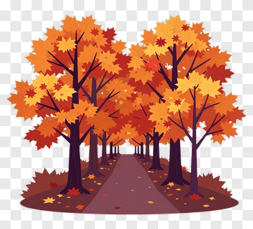 Autumn Tree Pathway PNG