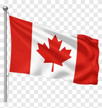 Canadian Flag Waving In The Wind PNG