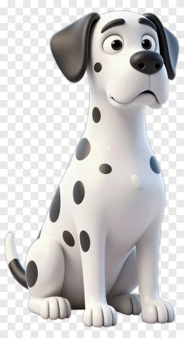 Cartoon Dalmatian Dog PNG