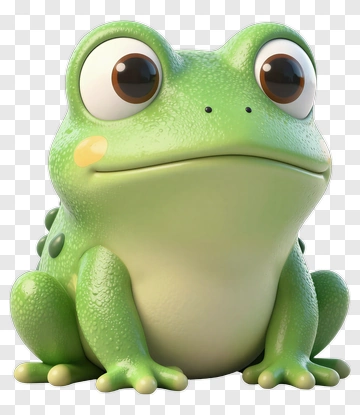 3D Cartoon Frog PNG