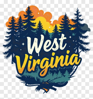 West Virginia Nature Design PNG