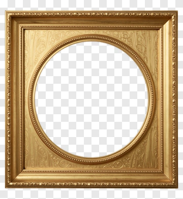 Gold Picture Frame PNG