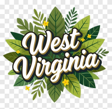 West Virginia Leafy Design PNG