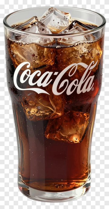 Coca-Cola Glass Filled With Ice PNG