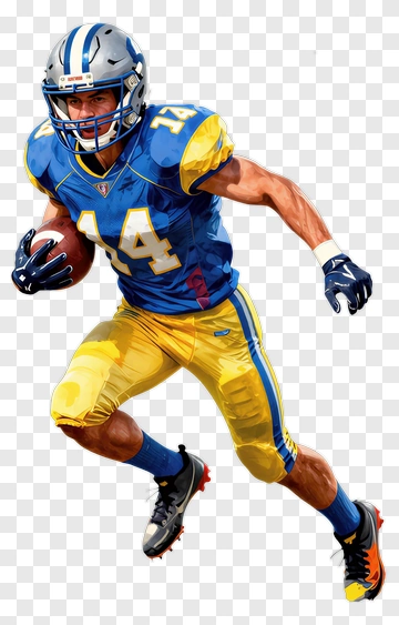 Football Player Running With A Ball PNG