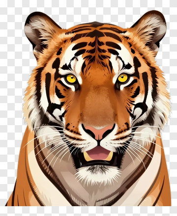 Cartoon Tiger Face PNG