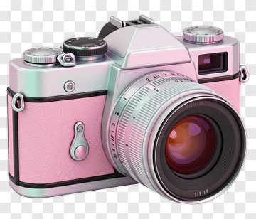 3D Pink Camera PNG