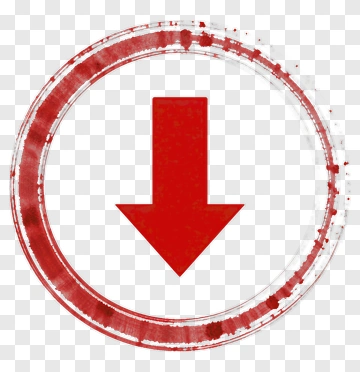 Red Downward Arrow In Circle PNG