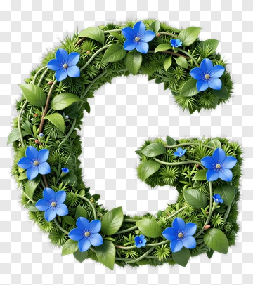 Floral Letter G PNG