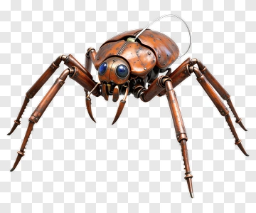 Steampunk Mechanical Spider PNG