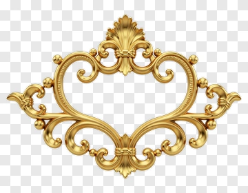 Golden Decorative Frame PNG