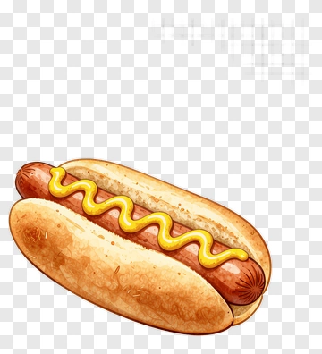 Hot Dog With Mustard PNG