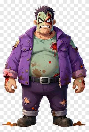 Cartoon Zombie Character PNG