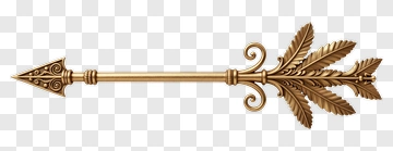 Ornate Decorative Arrow With Leaves PNG