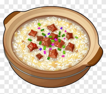 Bowl Of Rice With Meat And Vegetables PNG