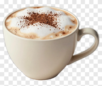 Coffee Cup With Foam And Chocolate Sprinkles PNG